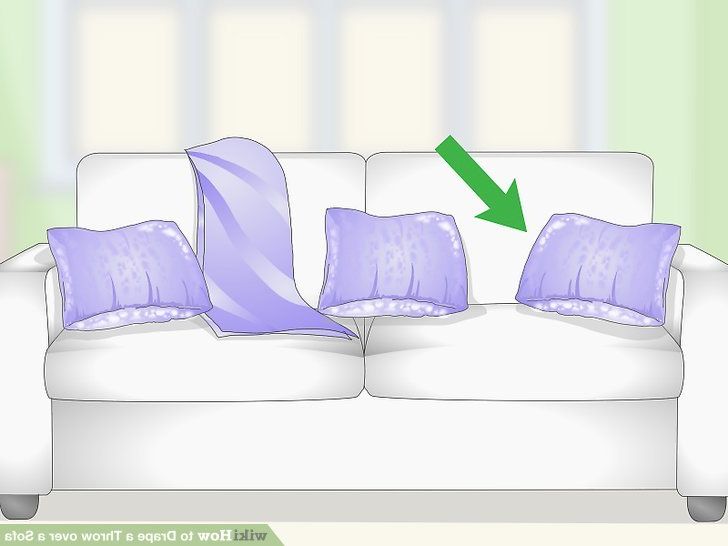 3 Ways To Drape A Throw Over A Sofa – Wikihow For Most Current Throws For Sofas And Chairs (View 6 of 20)