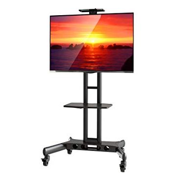 61 Inch Tv Stands Intended For Well Liked Amazon: Mount Factory Rolling Tv Cart Mobile Tv Stand For 40 65 (Photo 15 of 20)