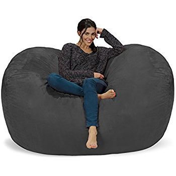 Amazon: Chill Sack Bean Bag Chair: Huge 6' Memory Foam Furniture With Famous Bean Bag Sofa Chairs (View 15 of 20)