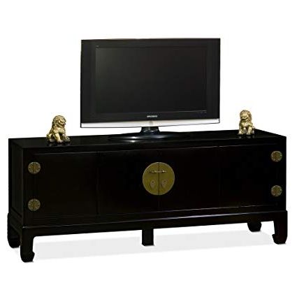 Amazon: Chinafurnitureonline Tv Stand, Black Elm Chinese Style In Best And Newest Asian Tv Cabinets (Photo 8 of 20)