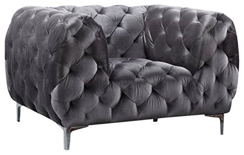 Amazon: Meridian Furniture 646gry C Mercer Modern Style Low Back With Most Current Mercer Foam Oversized Sofa Chairs (View 12 of 20)