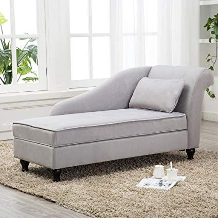 Best And Newest Chaise Sofa Chairs Pertaining To Amazon: Chaise Lounge Storage Sofa Chair Couch For Bedroom Or (View 3 of 20)