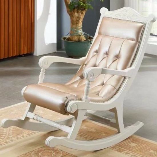 China Classic Leather Rocking Sofa Chair For Home Furniture – China Intended For Preferred Sofa Rocking Chairs (View 2 of 20)
