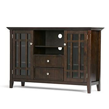 Famous Bedford Tv Stands Throughout Amazon: Simpli Home 3axcbed 01 Bedford Solid Wood Tall Tv Media (View 2 of 20)