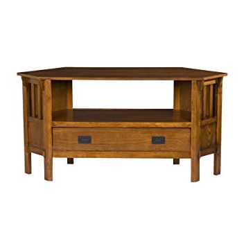 Fashionable Amazon: Carson Oak Corner Media Stand: Kitchen & Dining Inside Abbot 60 Inch Tv Stands (View 11 of 20)