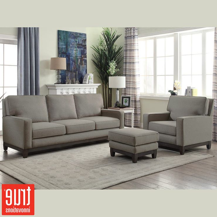 Fashionable Sofa And Chair Set Intended For Melinda Grey Fabric 3 Seater Sofa, Chair & Ottoman Set (View 1 of 20)