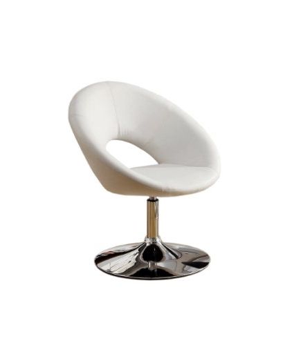 Furniture Of America Aspen Padded Leatherette Swivel Chair, White Pertaining To Popular Aspen Swivel Chairs (View 20 of 20)