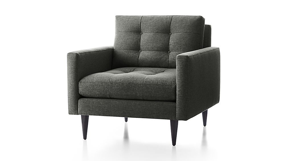 Gibson Swivel Cuddler Chairs With Widely Used Petrie Chair – Crate And Barrel (View 13 of 20)