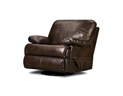 Katrina Grey Swivel Glider Chairs Within Most Current Amazon: Simmons Upholstery 50981 16 Miracle Saddle Bonded (View 7 of 20)