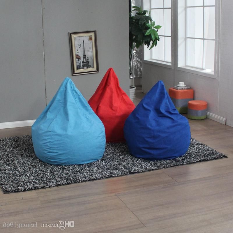 Latest Bean Bag Sofa Chairs Throughout 2019 Single Person Chair Drop Shape Bean Bag Sofa Chairs Couch Lazy (View 16 of 20)