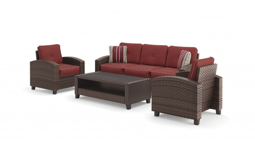 Latest Sofa Chairs Within Meadowtown – Brown – Sofa/chairs/table Set (4/cn) (View 12 of 20)