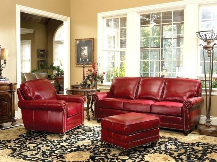 Living Room Tan Leather Couch Pair White Chairs Dining Furniture Inside Recent Red Sofas And Chairs (View 9 of 20)