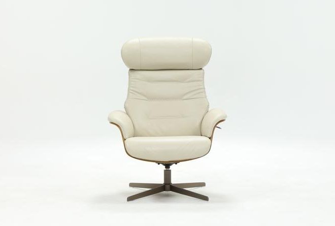 Most Current Amala White Leather Reclining Swivel Chairs Regarding Amala Bone Leather Reclining Swivel Chair (View 1 of 20)