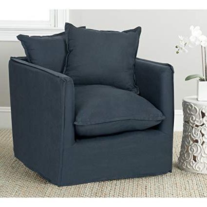 Most Recent Amazon: Safavieh Mercer Collection Joey Arm Chair, Blue: Kitchen Throughout Mercer Foam Swivel Chairs (View 1 of 20)