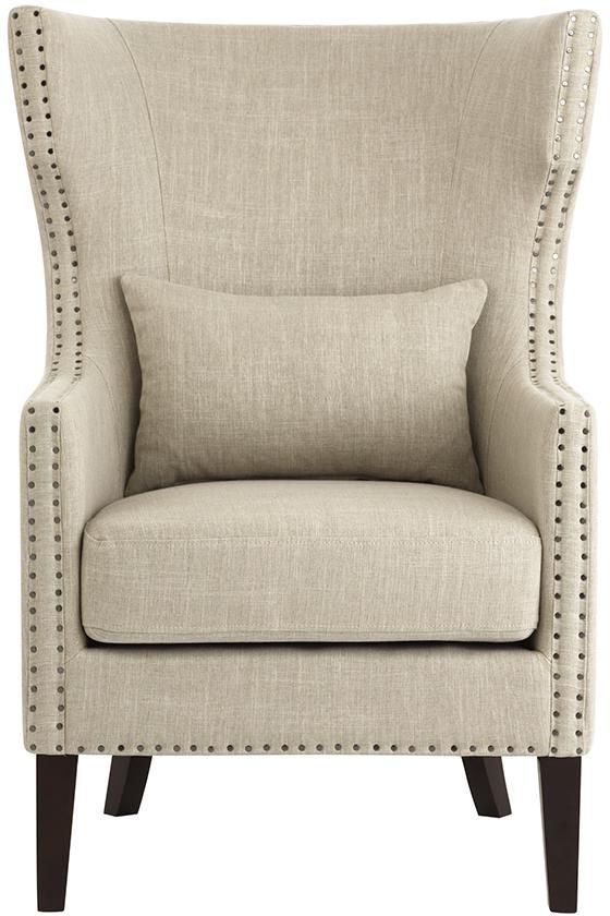 Most Recently Released Patterson Ii Arm Sofa Chairs Regarding Home Decorators Collection Bentley Birch Neutral Upholstered Arm (View 14 of 20)