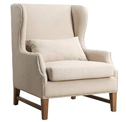 Most Up To Date Devon Ii Arm Sofa Chairs With Amazon: Tov Furniture Devon Linen Wing Chair: Kitchen & Dining (View 13 of 20)