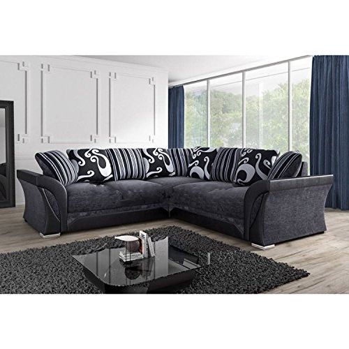 New Farrow Chenille Fabric Corner Sofa, 2+3 Seater, Swivel Chair In Throughout Recent Corner Sofa And Swivel Chairs (View 20 of 20)