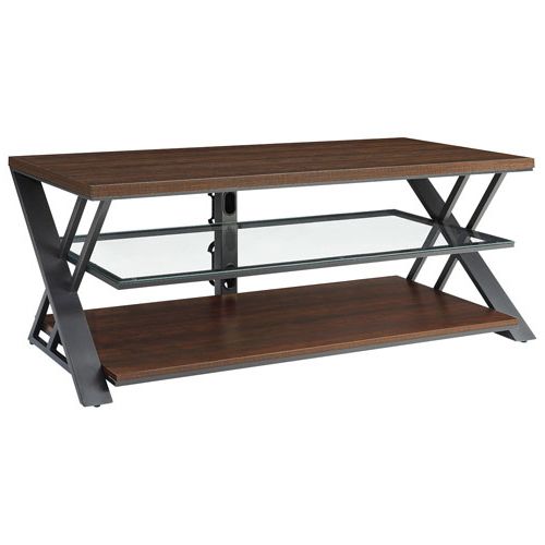Newest Bench Tv Stands Intended For Whalen Logan 65" Bench / Console Tv Stand – Warm Brown Cherry : Tv (View 14 of 20)