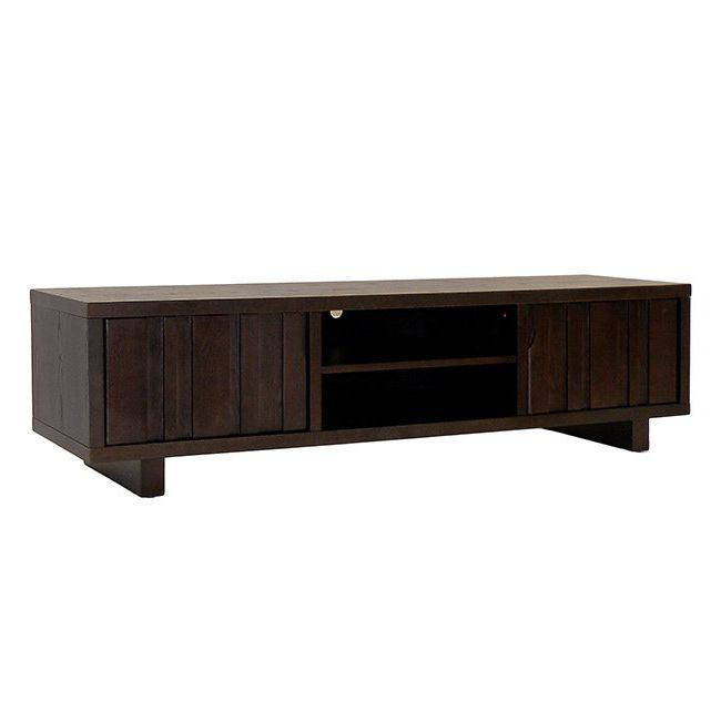 Newest Birch Tv Stands Inside Conrad Dark Birch Tv Stand/ Tv Console Table – 59" (View 7 of 20)