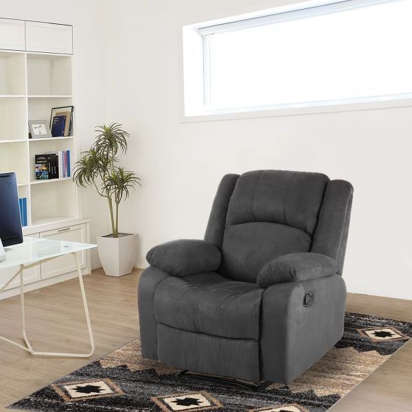 Newest Vogue Micro Fiber Recliner Sofa Chair, Black – H 99 Cm X W 94 Cm X D Inside London Optical Sofa Chairs (View 17 of 20)