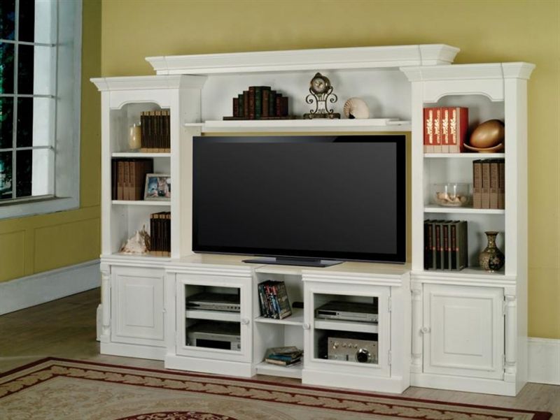 Popular 60 Inch Tv Wall Units Intended For Alpine 43 60 Inch Tv 4 Piece Expendable Premier Wall Unit In Cottage (View 2 of 20)
