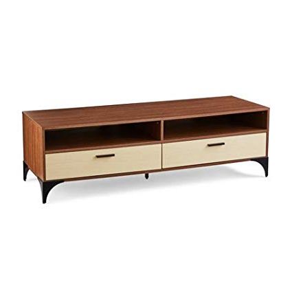 Preferred Birch Tv Stands With Amazon: Stylish Two Tone Low Profile Tv Stand For Most 55" Tvs (View 9 of 20)