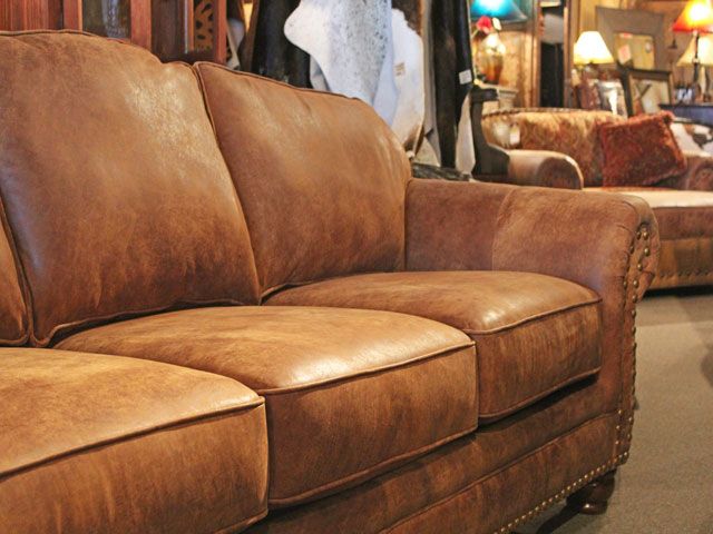 Rustic Leather Sofa (Photo 4 of 20)
