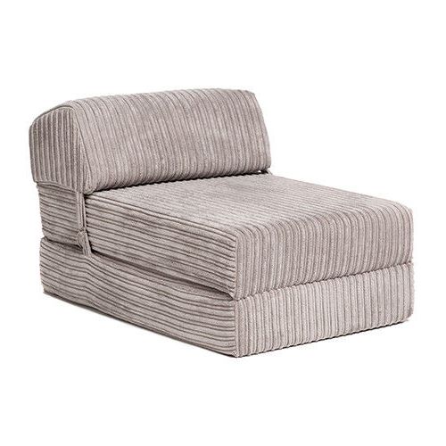 Single Chair Sofa Bed Intended For Recent Mink Bjorn Jumbo Cord Single Chair Sofa Z Bed Seat Foam Fold Out (View 8 of 20)