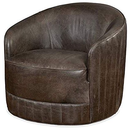 Trendy Amazon: Hooker Furniture Turi Leather Swivel Accent Chair In Intended For Loft Black Swivel Accent Chairs (View 5 of 20)