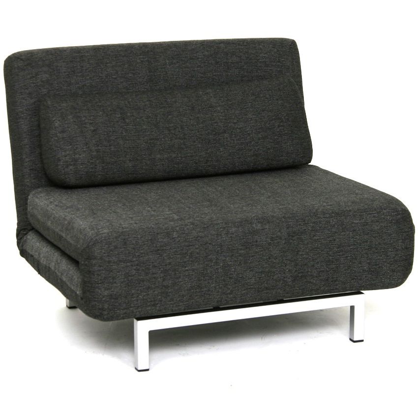 Trendy Cheap Single Sofa Bed Chairs Inside Single Sofabed Charcoal Fabric (View 6 of 20)
