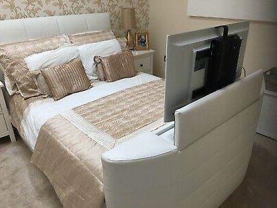 Well Known 32 Inch Tv Beds Pertaining To White Leather Tv Bed, 32 Inch White Samsung Smart Tv Mint Condition (Photo 18 of 20)