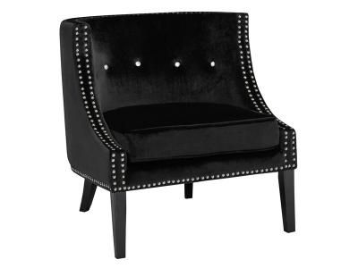 Well Known Lucy Grey Sofa Chairs In Lucy Black Velvet Chair (View 13 of 20)