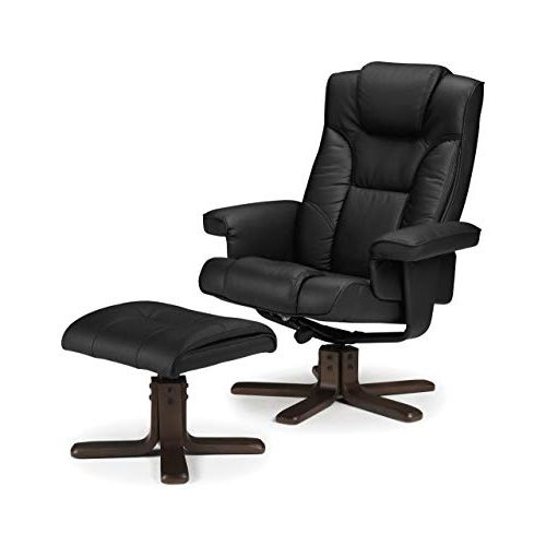 Widely Used Leather Black Swivel Chairs Pertaining To Recliner Swivel Chairs: Amazon.co (View 20 of 20)