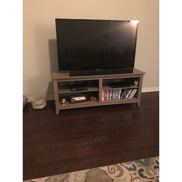 Widely Used Shop Porch & Den Dexter 58 Inch Driftwood Tv Stand – Free Shipping Within Abbot 60 Inch Tv Stands (View 7 of 20)