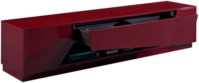 18057 J&m Modern Tv Base Tv125 Pertaining To Fashionable Red Gloss Tv Stands (View 19 of 20)