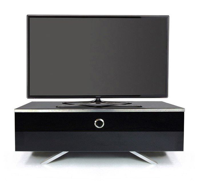 2017 Shiny Black Tv Stands Inside Mda Designs Cubic Hybrid Gloss Black Tv Stand (View 6 of 20)