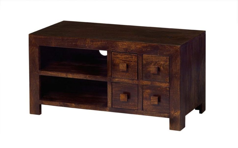 2018 Dark Wood Tv Cabinets Regarding Furniture:dark Wood Media Tv Cabinets With Drawers Media Cabinets (View 16 of 20)