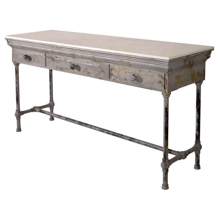 2018 Parsons White Marble Top & Brass Base 48x16 Console Tables Throughout Marble Top Console Table – Betinfon (View 19 of 20)
