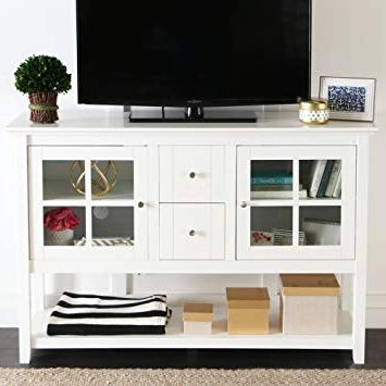 2018 Sideboard Tv Stands Regarding Amazon: We Furniture 52" Console Table Wood Tv Stand Console (View 1 of 20)