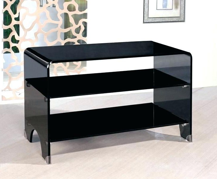 43 Inch Tv Stand Black Glass Contemporary Design In Stunning 3 Tier For Best And Newest Tv Stands For 43 Inch Tv (View 2 of 20)