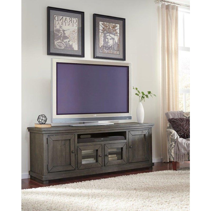 74 Inch Distresssed Gray Tv Stand – Willow (View 2 of 20)