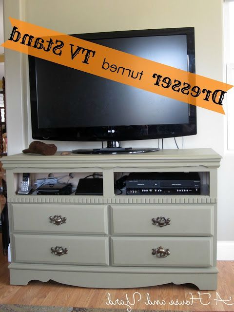 A House And Yard: Old Dresser + Chalk Paint = Tv Stand (View 5 of 20)