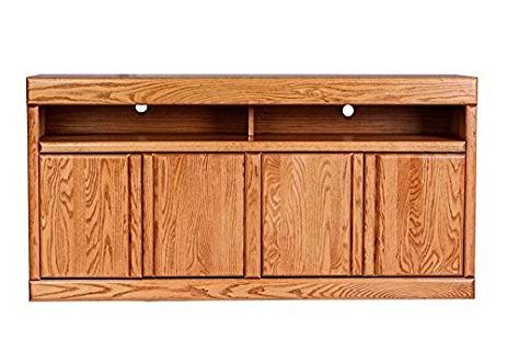 Amazon: Forest Designs Bullnose Tv Stand, 18" Depth X 60" Width In Fashionable Honey Oak Tv Stands (View 1 of 20)