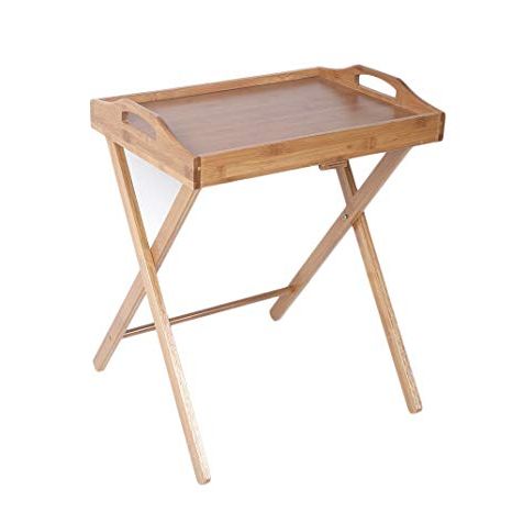 Amazon: Lykos Wooden Folding Wood Tv Tray Dinner Table Coffee With Regard To Most Up To Date Folding Tv Trays With Stand (View 3 of 20)