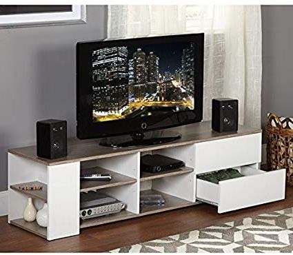 Amazon: Modern Tv Stands For Flat Screens White Entertainment Within Famous Modern Tv Stands (Photo 1 of 20)