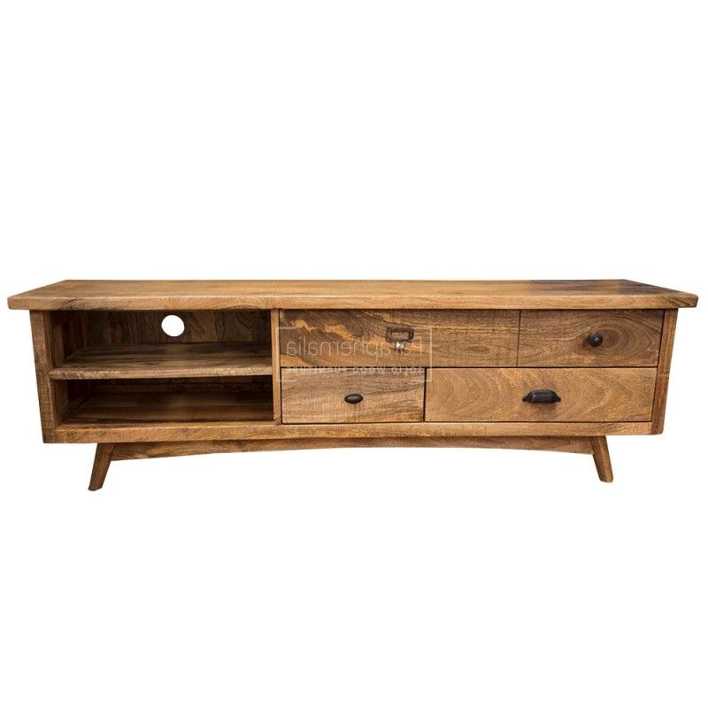 Best And Newest New York Rustic Mango Funky Tv Stand – Rustic Polished Mango Inside Mango Tv Stands (View 2 of 20)