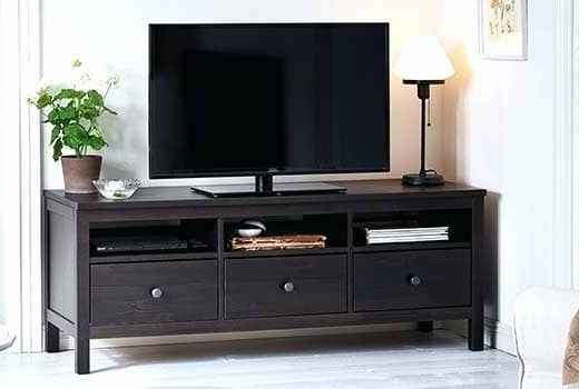 Black And Red Tv Stands In Well Known A Living Room Setting With Black Brown Bench And Flat Screen Red Tv (View 9 of 20)