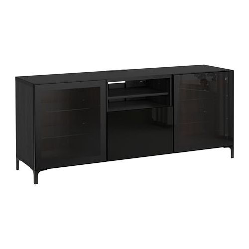 Black Tv Cabinets With Drawers Pertaining To Famous Bestå Tv Unit With Drawers – Black Brown/selsviken High Gloss/black (View 14 of 20)