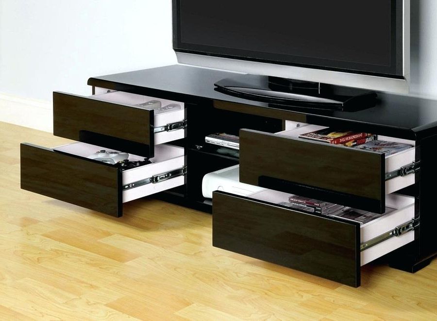 Black Tv Stand With Drawers – Meak With Most Recently Released Black Tv Stands With Drawers (View 9 of 20)