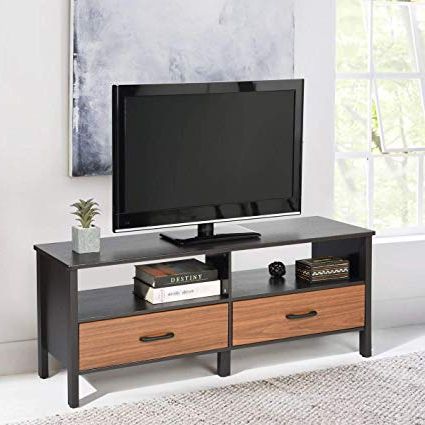 Black Tv Stands With Drawers Inside 2017 Amazon: Aingoo Vintage Tv Stand Holds Up To 55" Tv Entertainment (View 17 of 20)